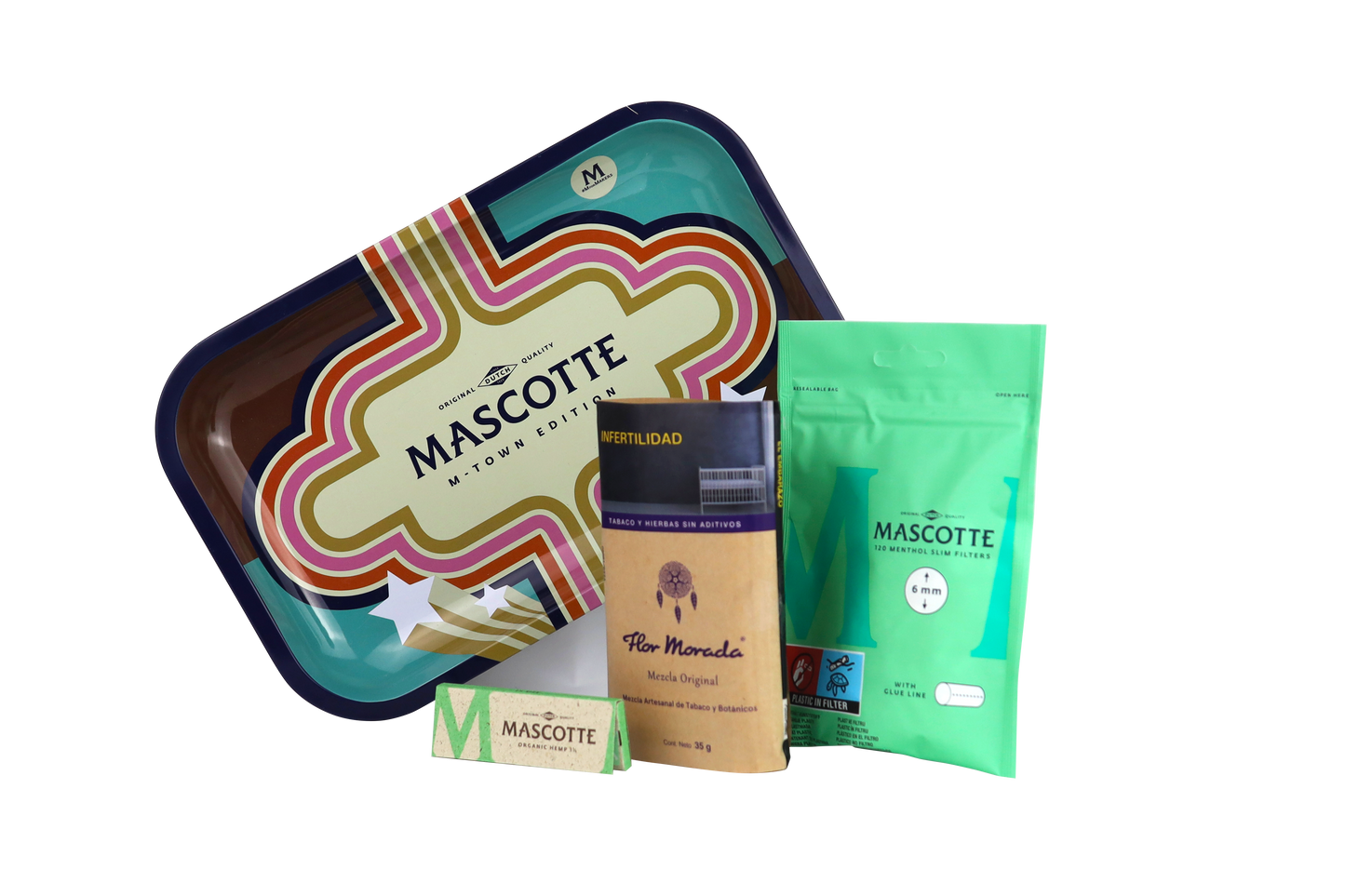 Paquete Flor Morada Original y Mentol | Tabaco 35g y Papeles de Cáñamo (Hemp)