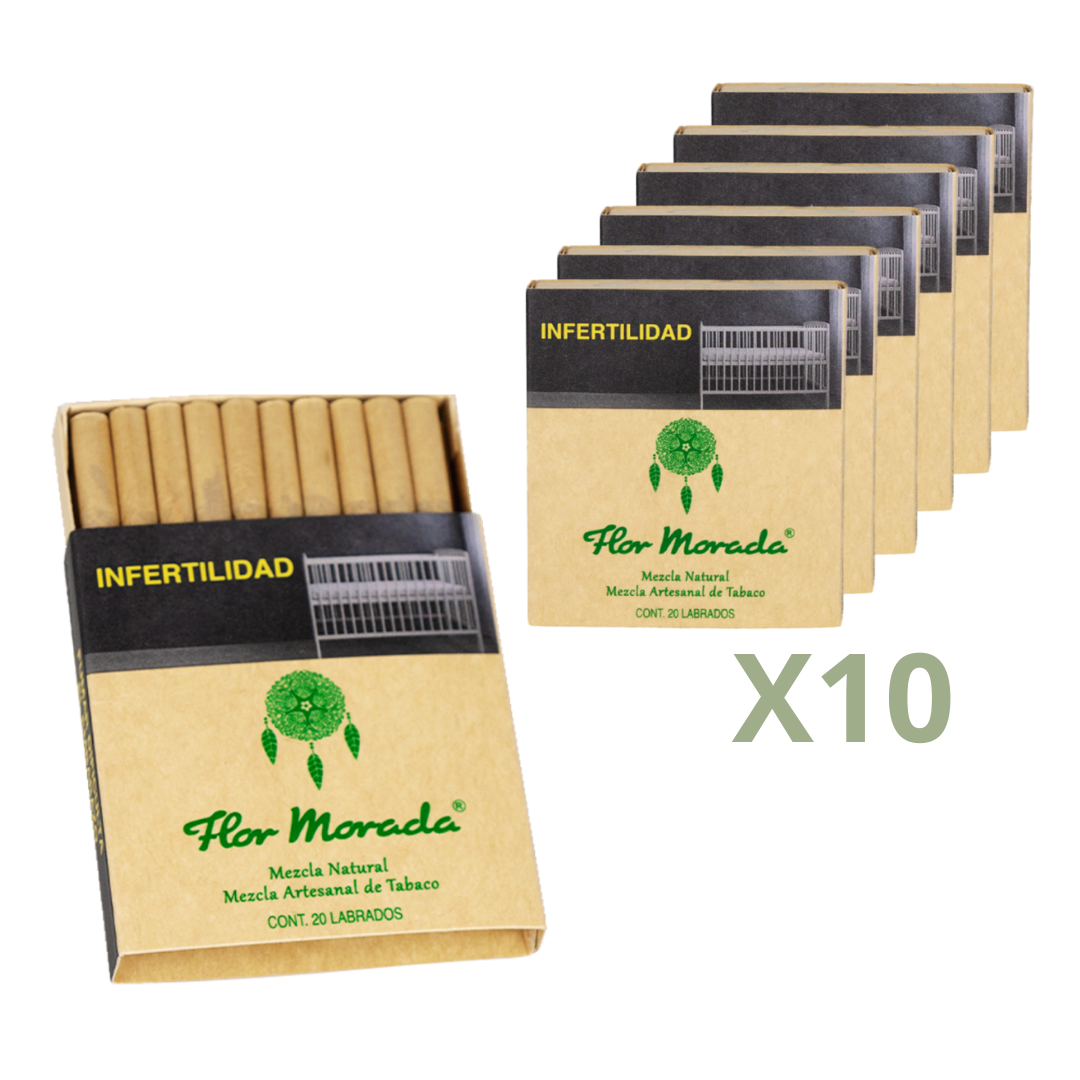 Pack 10 Cajetillas Flor Morada | Tabaco de Liar Mezcla Natural